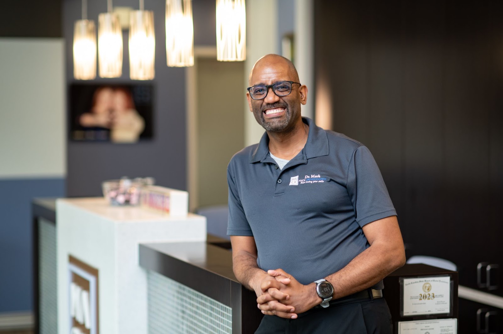 Dr. Mack, board-certified Greensboro orthodontist, in the Mack Orthodontics office