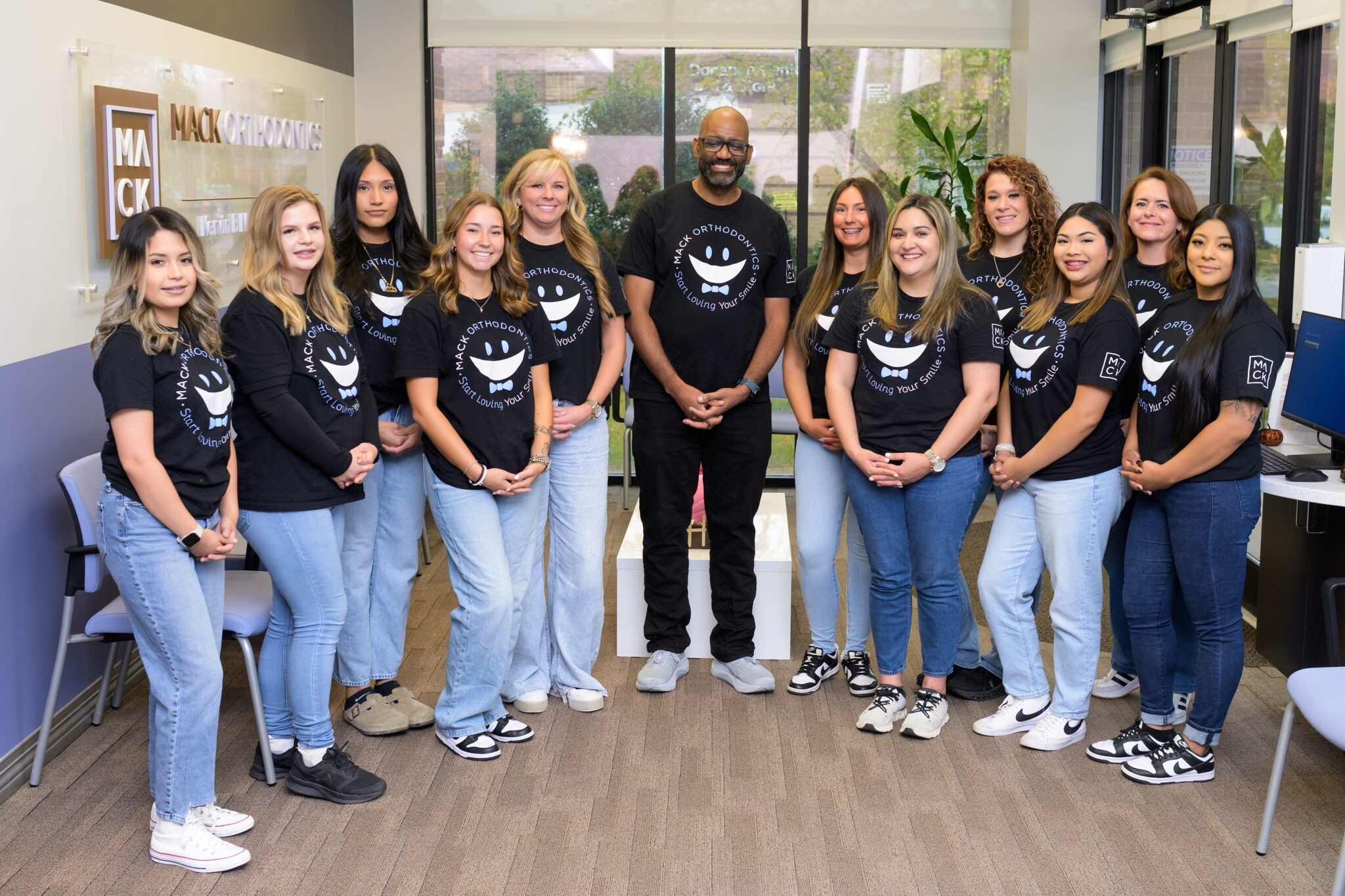 team photo at Mack Orthodontics in Burlington nc