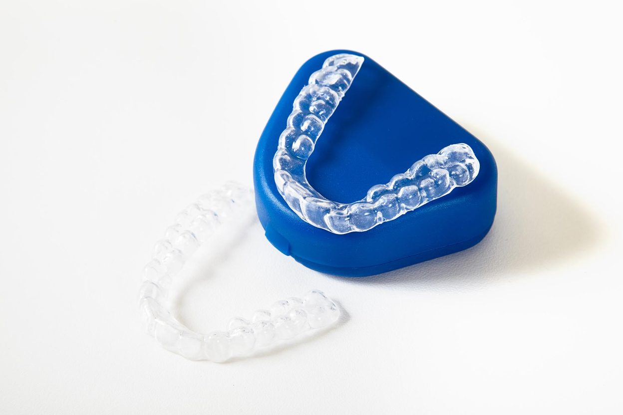 Clear retainer with its storage case